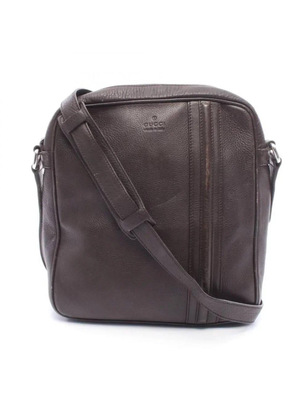 Gucci Shoulder Bag Dark Brown Leather
